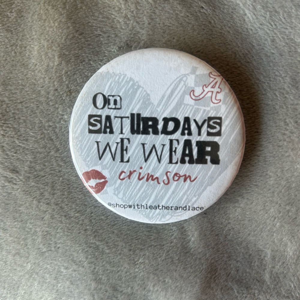 Crimson Game Day Button